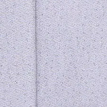 Botanical Garden - Tessuto Giapponese Azzurro con Fili d'Erba Blu Sojitz Fashion - 1