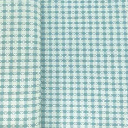 Tessuto Giapponese 100% Cotone Tinto in Filo - Turchese Sojitz Fashion - 1