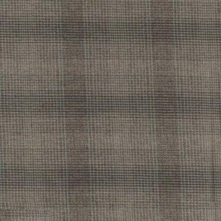 Tessuto Giapponese 100% Cotone Tinto in Filo - Tortora scuro Sojitz Fashion - 1