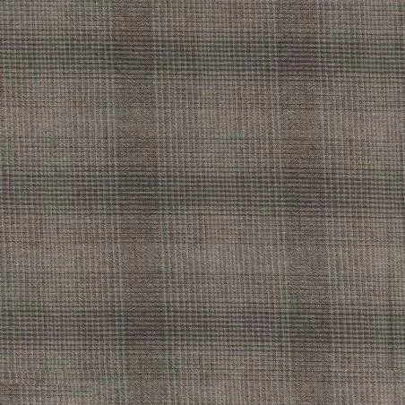 Tessuto Giapponese 100% Cotone Tinto in Filo - Tortora scuro Sojitz Fashion - 1