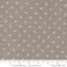 Moda Fabrics Linen Mochi Dot Putty, Tessuto Tortora Misto Lino con Pois Beige