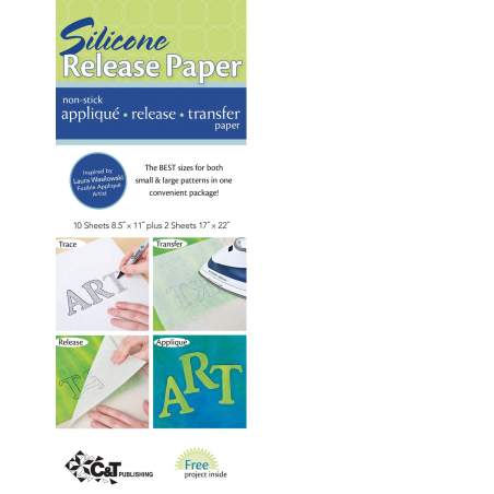 Silicone Release Paper, Carta per Appliqué e per Trasferire Disegni 12 fogli C&T Publishing - 1