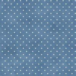 Maywood Studio, Blue Classic Dots, Tessuto azzurro con pois bianchi Maywood Studio - 1