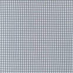 Robert Kaufman, Carolina Gingham Collection, Silver 1/8 in Gingham, Tessuto Tinto in Filo a Quadretti Bianco e Grigio Argento