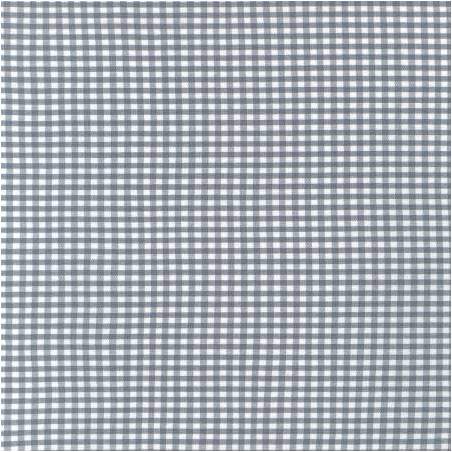 Robert Kaufman, Carolina Gingham Collection, Silver 1/8 in Gingham, Tessuto Tinto in Filo a Quadretti Bianco e Grigio Argento Ro