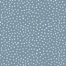 Tessuto grigio azzurro con pois bianchi - Slate Blue Happiest Dots by RJR Collection RJR - 1