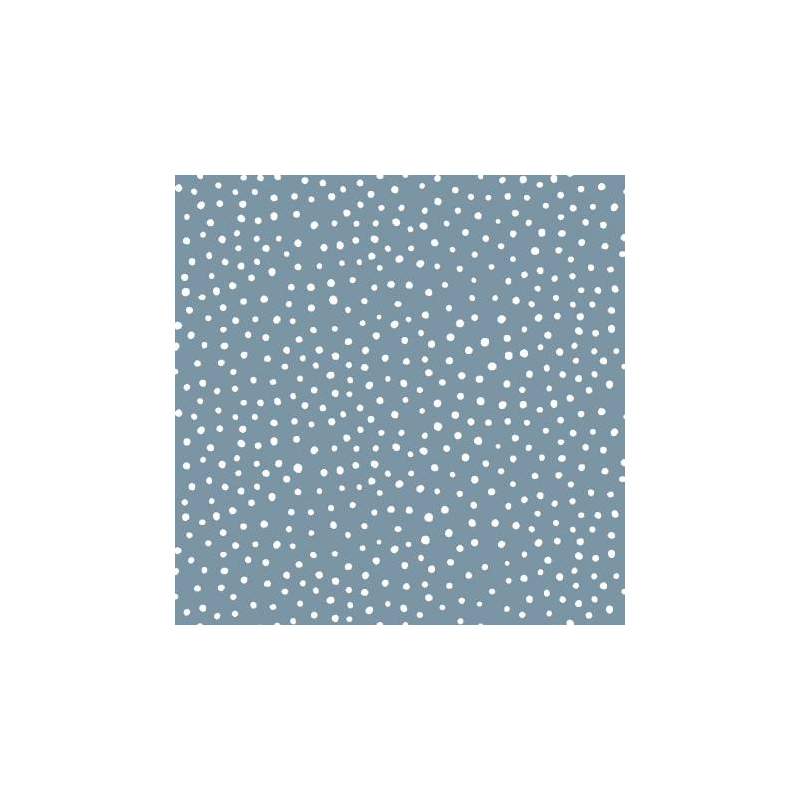 Tessuto grigio azzurro con pois bianchi - Slate Blue Happiest Dots by RJR Collection RJR - 1