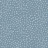 Slate Blue Happiest Dots, Happiest Dots by RJR Collection, Tessuto azzurro con pois bianchi