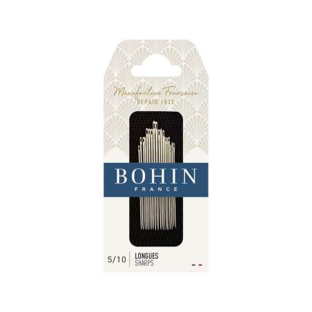 Bohin, Aghi Longues Lunghi con Punta Sottile A1F per Cucito a Mano n5/10 - 20pz Bohin - 1