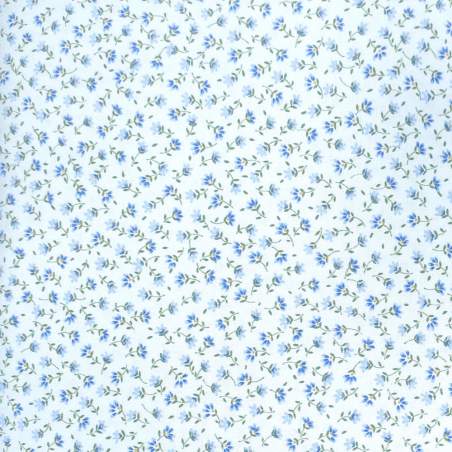 Tessuto azzurro con piccoli fiori azzurri - Sevenberry Flower Sojitz Fashion - 1