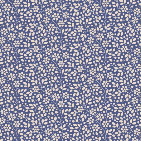 Tilda Pie in the Sky Cloudpie Blue- Tessuto Blu con Piccoli Fiorellini Panna Tilda Fabrics - 1