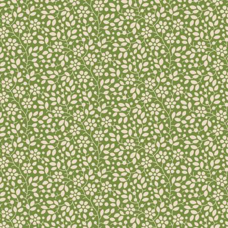 Tilda Pie in the Sky Cloudpie Green- Tessuto Verde con Piccoli Fiorellini Panna Tilda Fabrics - 1