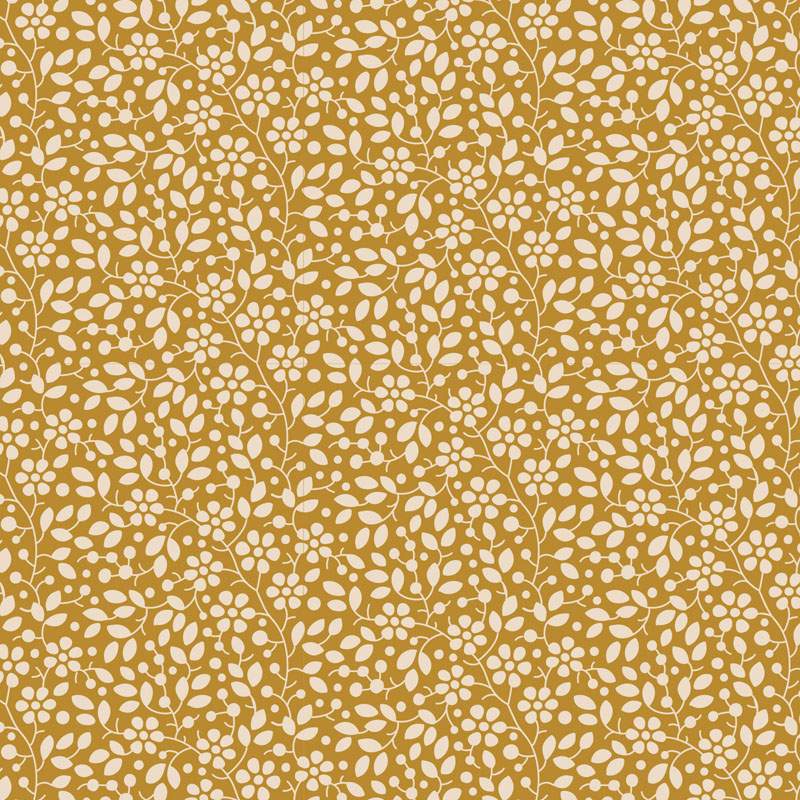 Tilda Pie in the Sky Cloudpie Mustard- Tessuto Giallo Mostarda con Piccoli Fiorellini Panna Tilda Fabrics - 1 Tilda Pie in the Sky Cloudpie Mustard- Tessuto Giallo Mostarda con Piccoli Fiorellini Panna Tilda Fabrics - 1