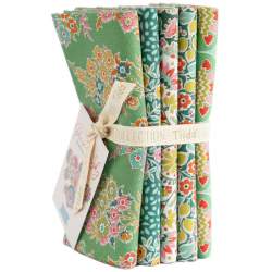 Tilda Pie in the Sky Fat Quarter Bundle 5 Tessuti Green/Pine Tilda Fabrics - 1