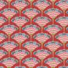 Tilda Pie in the Sky Tasselflower Red- Tessuto Fondo Rosso/ Arancione e Millefiori Rosa tenue Tilda Fabrics - 1