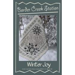 Winter Joy di Border Creek Station - Cartamodello Quilt Patchwork e Appliqué 68 x 68 pollici