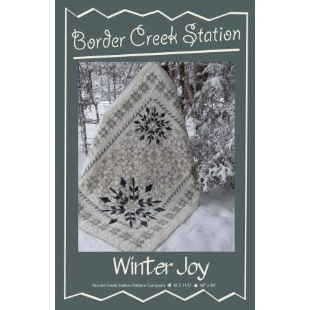 Winter Joy di Border Creek Station - Cartamodello Quilt Patchwork e Appliqué 68 x 68 pollici Border Creek Station - 1