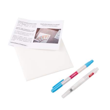 Bohin, Carta Magic Paper Lavabile e Riutilizzabile da 30 x 50 cm - 3pz + Pennarello Idrosolubile e Cancellino Bohin - 1
