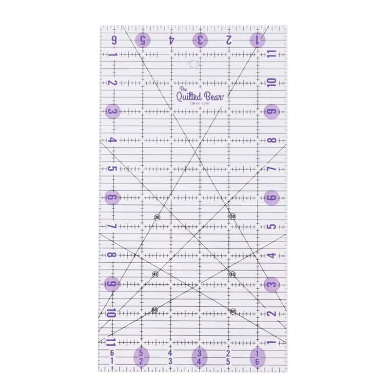 Righello Antiscivolo per Patchwork 6,5 x 12 pollici - The Quilted Bear The Quilted Bear - 1 Righello Antiscivolo per Patchwork 6,5 x 12 pollici - The Quilted Bear The Quilted Bear - 1