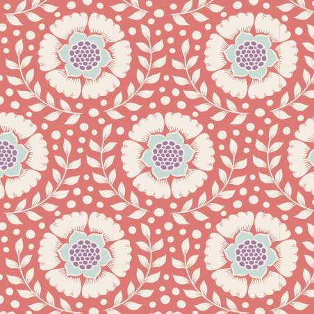 Tilda Maple Farm Wheatflower Rosehip, Tessuto Rosso con Fori di Grano Tilda Fabrics - 1