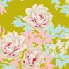 Tilda 110 Sunkiss, Beach Peony Lime - Tessuto a Fiori Verde