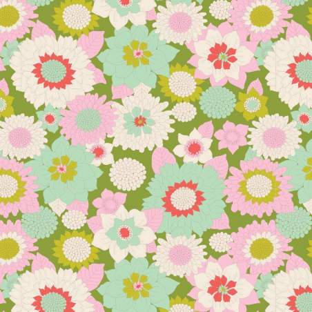 Tilda 110 Boogie Flower Green - LemonTree