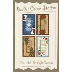 For All the Right Seasons di Border Creek Station - Cartamodello Runner Patchwork e Appliqué