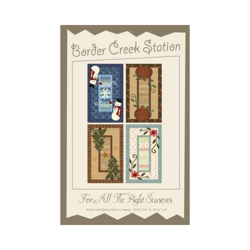 For All the Right Seasons di Border Creek Station - Cartamodello Runner Patchwork e Appliqué Border Creek Station - 1