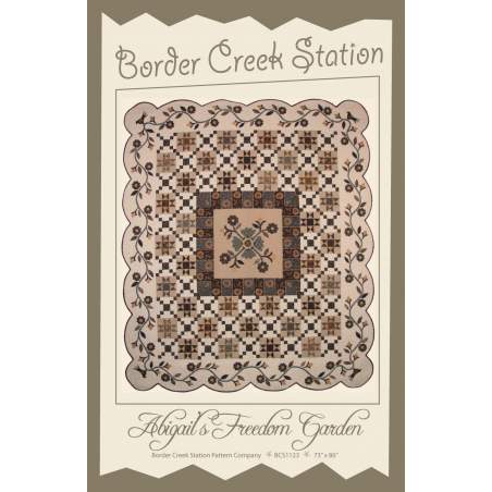 Abigail's Freedom Garden di Border Creek Station - Cartamodello Quilt Patchwork e Appliqué 73 x 86 pollici Border Creek Station 