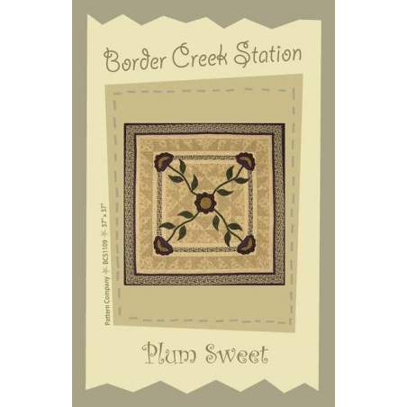 Plum Sweet di Border Creek Station - Cartamodello Pannello Patchwork e Appliqué 37 x 37 pollici Border Creek Station - 1