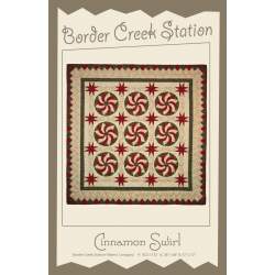 Cinnamon Swirl di Border Creek Station - Cartamodello Quilt o Table Runner Patchwork 36 x 66 e 72 x 72 pollici