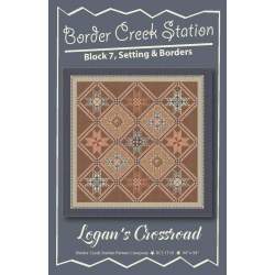 Logan's Crossroad - BOM di Border Creek Station - Cartamodello Quilt Patchwork 94 x 94 pollici