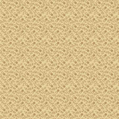 EQP New Vintage Sweetheart Sand, Tessuto beige sabbia con rametti e cuori EQP Textiles - Ellie's Quiltplace - 1