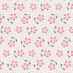 Tilda 110 Meadow Basics Pink, Tessuto con Fiori Rosa su fondo chiaro Tilda Fabrics - 1