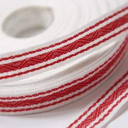 Vaupel Heilenbeck, Banda 11 Fili Bianca con Ricamo Rosso 980/20