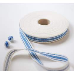 Vaupel Heilenbeck, Banda 11 Fili Bianca con Ricamo Azzurro 980/20