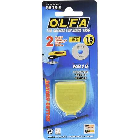 2 Lame da 18 mm per Taglierine Rotanti - OLFA Olfa - 1
