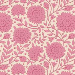 Tilda Windy Days Aella Pink, Tessuto Panna con Fiori Rosa Tilda Fabrics - 1
