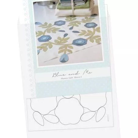 Blue and Me - Mystery Quilt 2023 - Carta Wash Away Prestampata Blocco 01