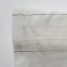 Tessuto Misto Lino per Tende Rifinito ai Lati Bianco con Riga Grigia - h 70 cm