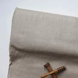 Tessuto 100% Lino Beige, 230 gr/m2 - h 140 cm