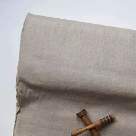 Tessuto 100% Lino Beige, 230 gr/m2 - h 140 cm