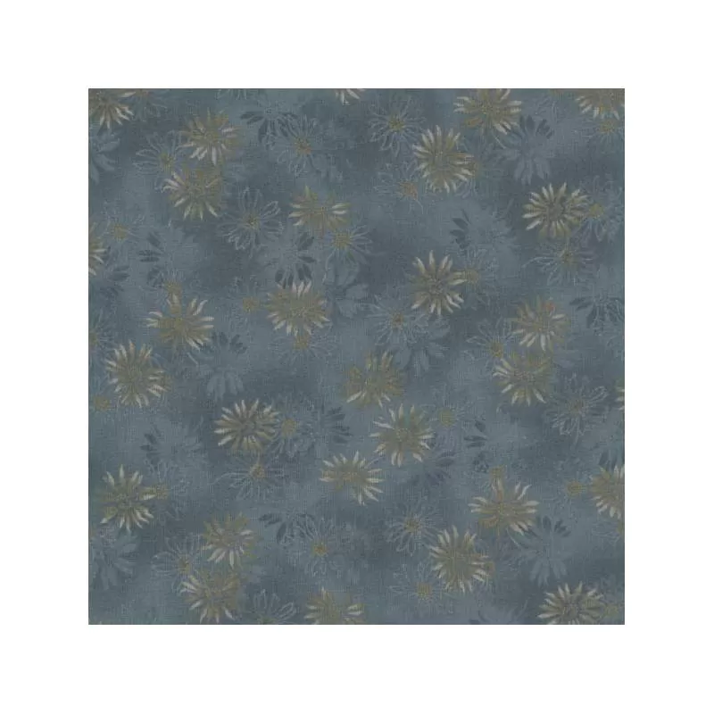 Centenary 28th di Yoko Saito, Tessuto giapponese azzurro con margherite Sojitz Fashion - 1