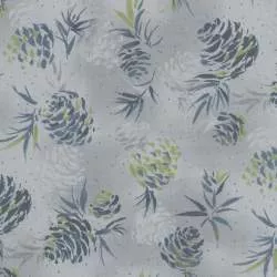 Centenary 28th di Yoko Saito, Tessuto giapponese azzurro con pigne Sojitz Fashion - 1