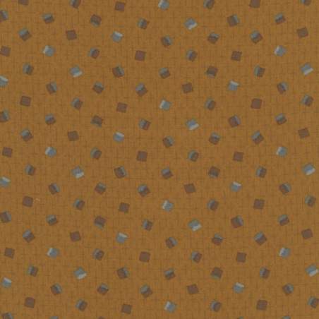 Centenary 28th di Yoko Saito, Tessuto giapponese giallo mostarda con quadratini e crocette