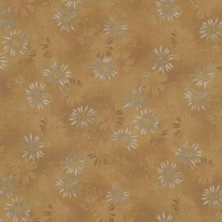 Centenary 28th di Yoko Saito, Tessuto giapponese giallo senape con margherite Sojitz Fashion - 1