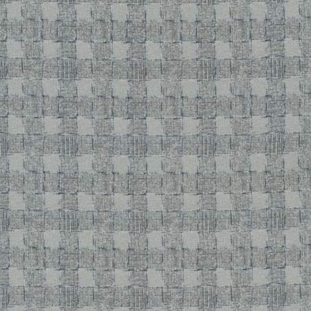 Centenary 28th di Yoko Saito, Tessuto giapponese grigio blu a quadretti