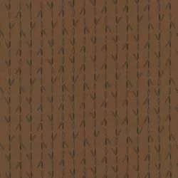 Centenary 28th di Yoko Saito, Tessuto giapponese marrone con foglie stilizzate Sojitz Fashion - 1