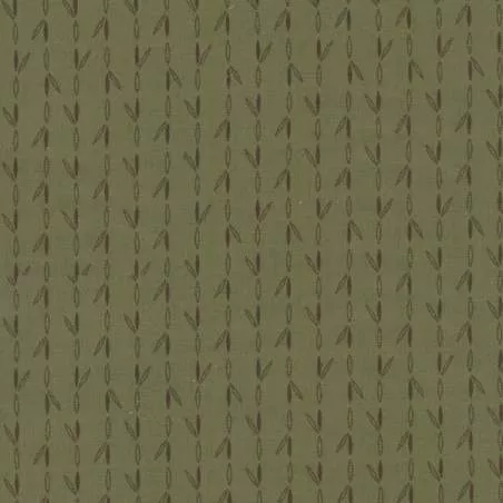 Centenary 28th di Yoko Saito, Tessuto giapponese verde con foglie stilizzate Sojitz Fashion - 1
