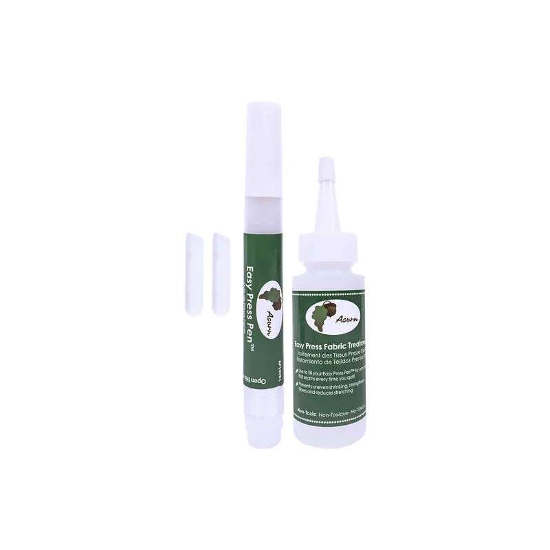 Liquido per Cuciture Piatte da 60 ml con Dispenser a Penna e Feltrini - Acorn Easy Press Pen Essentials Acorn - 1